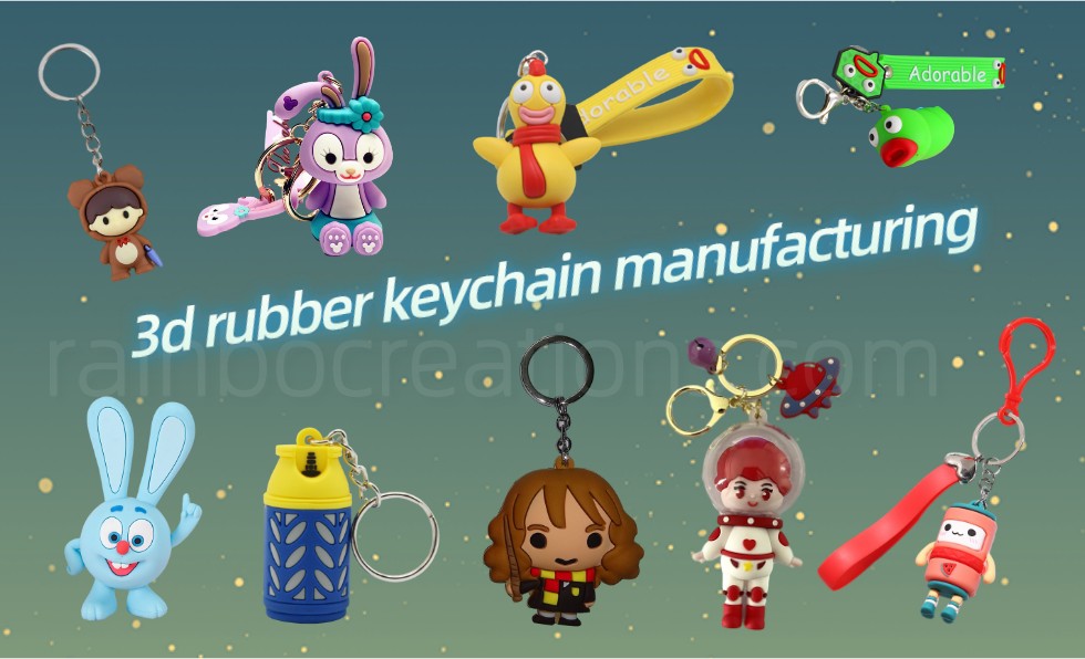 3d rubber keychains